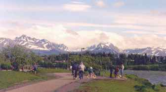 bikers on trail