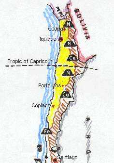 map of Chile